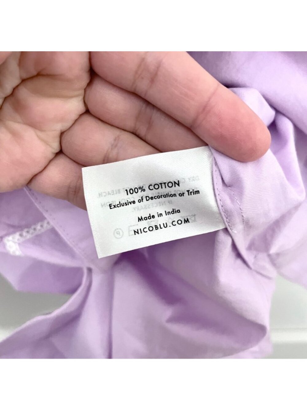 NWT Nico Blu Jacaranda Tunic Sunset Lavender Embroidery Bohemian Top Size XS - Picture 7 of 9